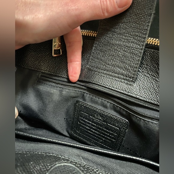 Coach Bags Coach Black Leather Crossbody With Gold Hardware